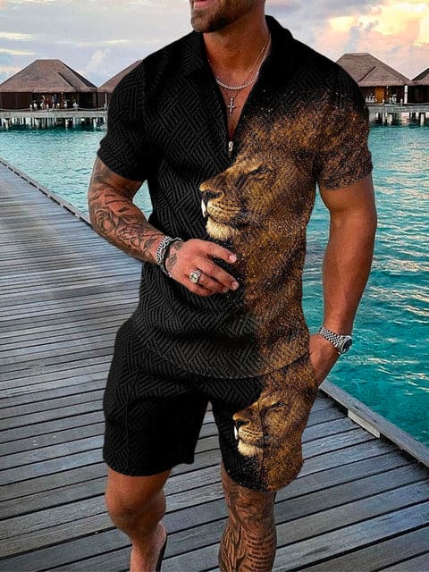 James | Men's Casual Set with Vibrant Print