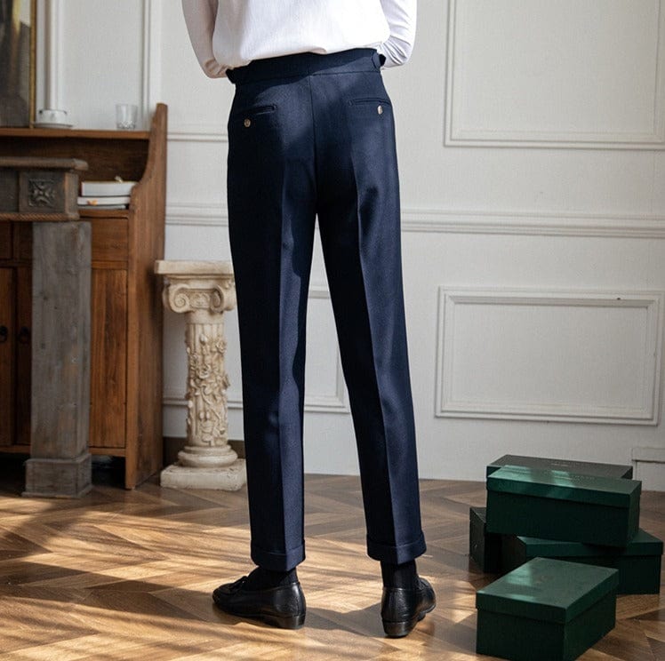 Men's Tailored Trousers | Casual and Formal Navy Style
