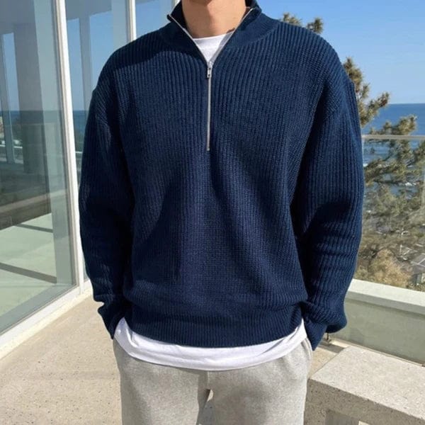 Men's Classic Zip-up Sweater | Stylish Old Money Look