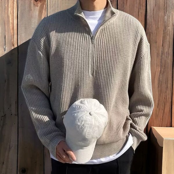 Men's Classic Zip-up Sweater | Stylish Old Money Look