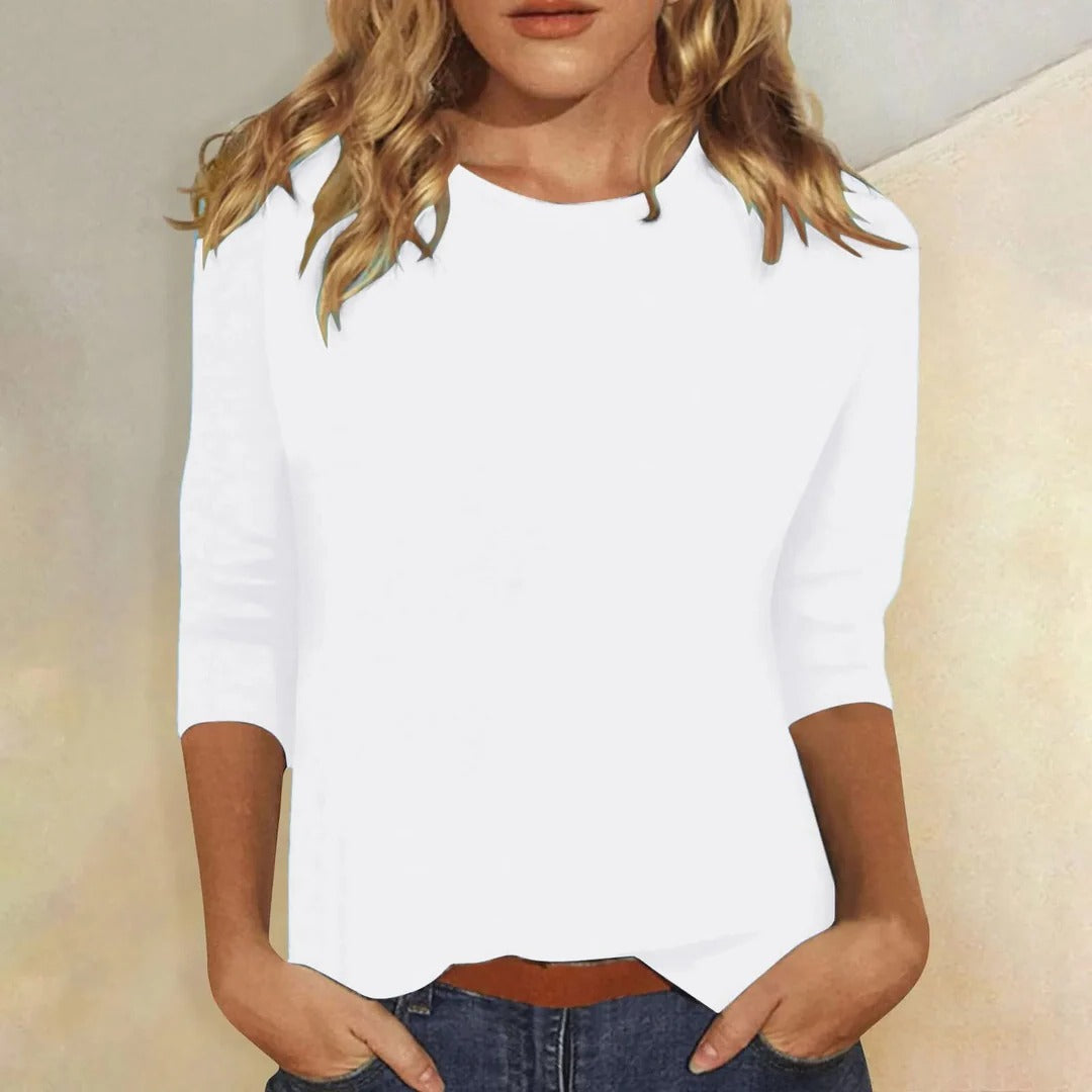 Maria | Women's Casual Crew Neck Everyday Top-Omni Prime Goods