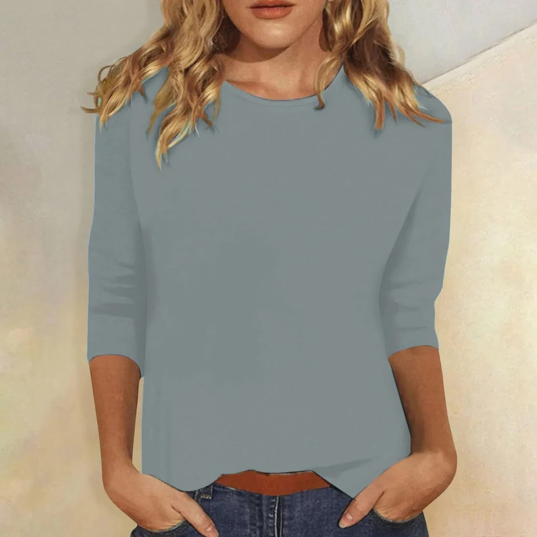 Maria | Women's Casual Crew Neck Everyday Top-Omni Prime Goods
