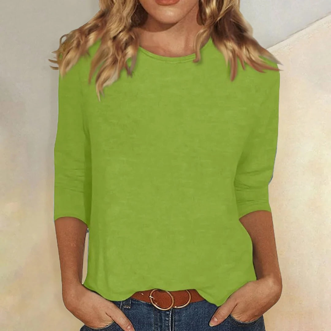 Maria | Women's Casual Crew Neck Everyday Top-Omni Prime Goods