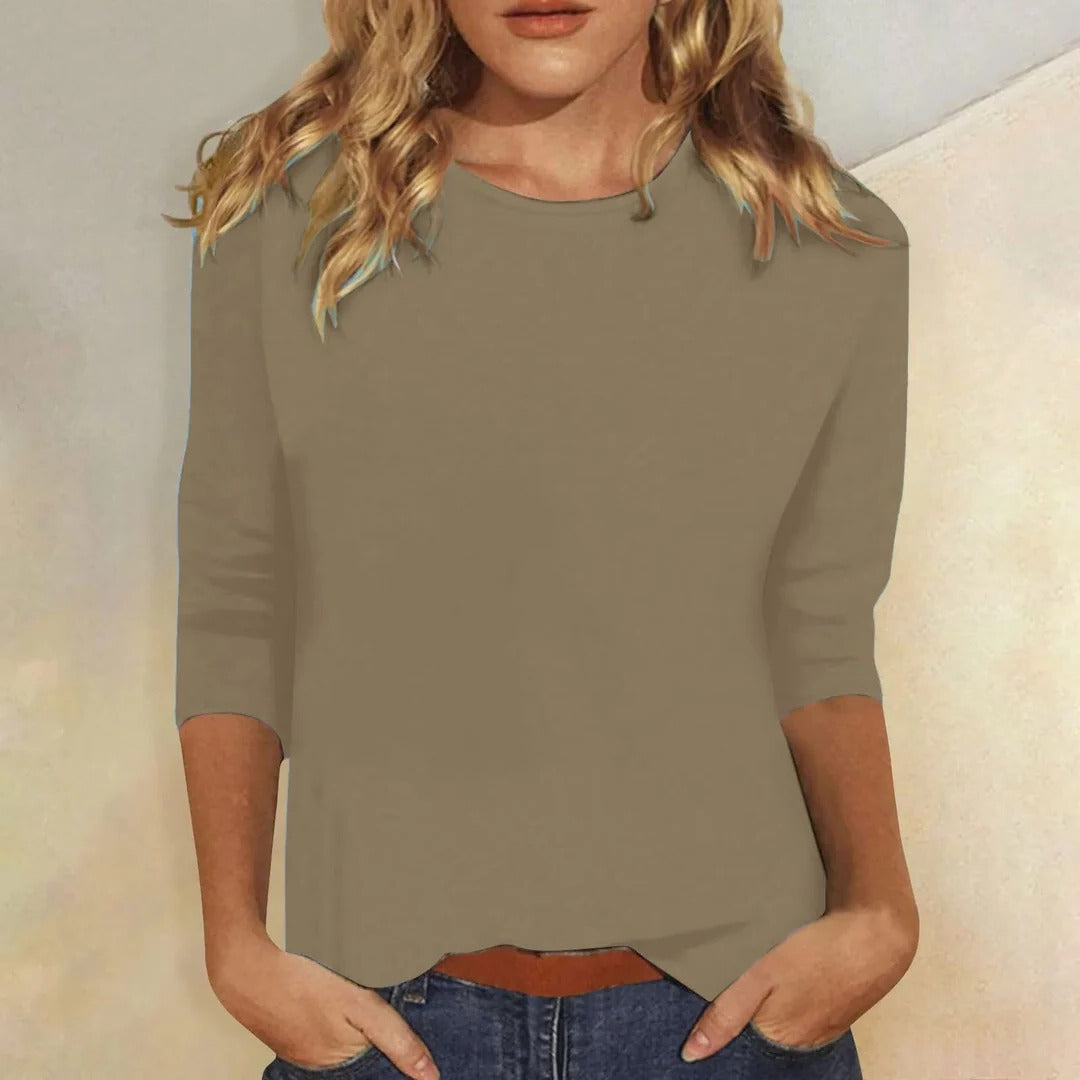 Maria | Women's Casual Crew Neck Everyday Top-Omni Prime Goods
