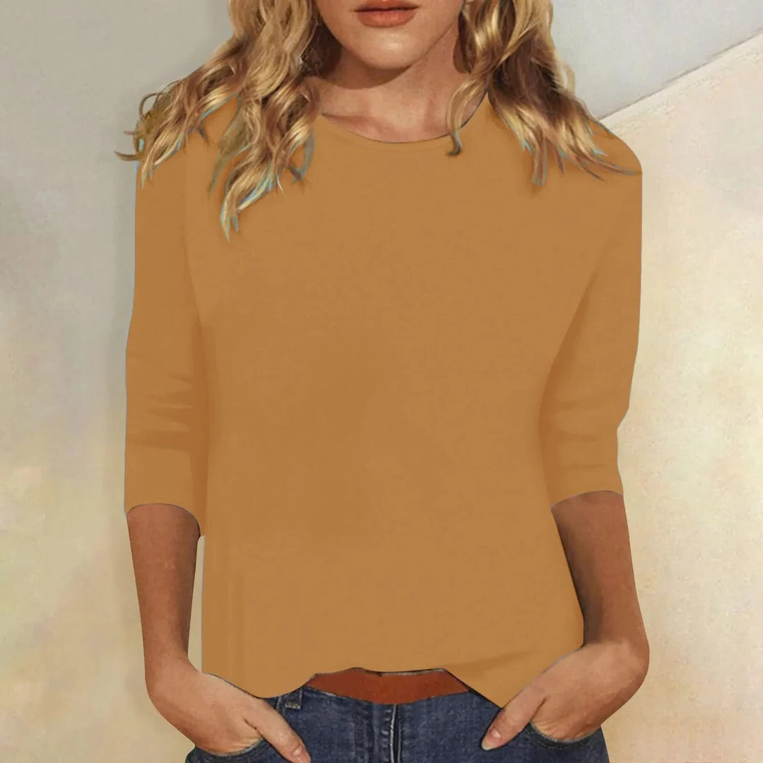 Maria | Women's Casual Crew Neck Everyday Top-Omni Prime Goods