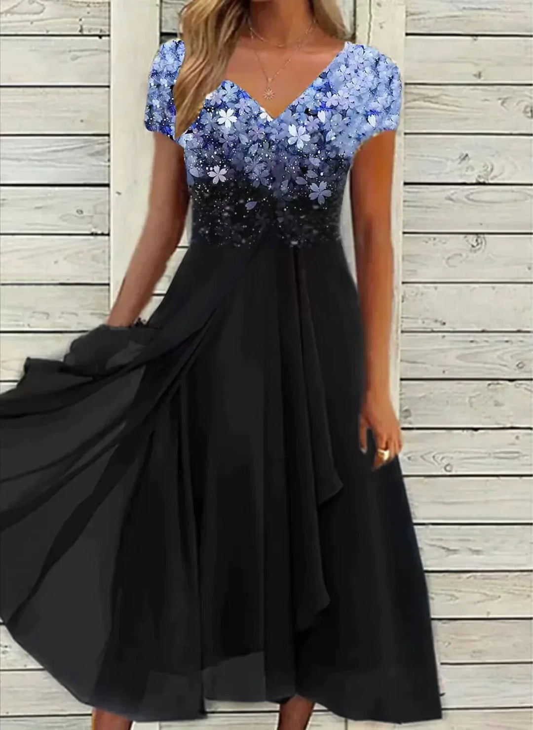Marigon | Women's Floral Maxi Wedding Evening Dress-Omni Prime Goods