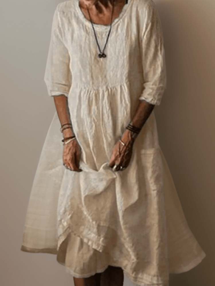 Marina | Women's Tiered A-Line Midi Dress-Omni Prime Goods