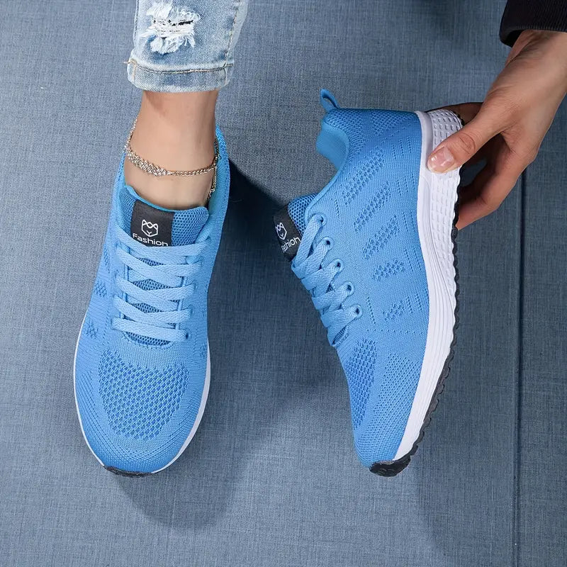 Megan | Women's Casual Knit Walking Sneakers with Laces-Omni Prime Goods