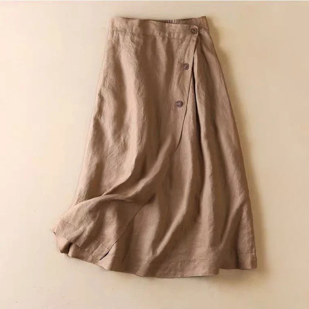 Melissa | Women's A-Line Linen Skirt-Omni Prime Goods