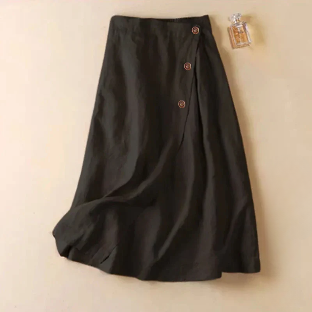 Melissa | Women's A-Line Linen Skirt-Omni Prime Goods