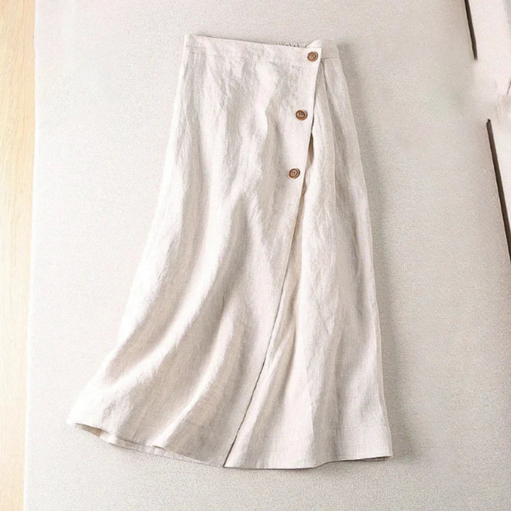 Melissa | Women's A-Line Linen Skirt-Omni Prime Goods