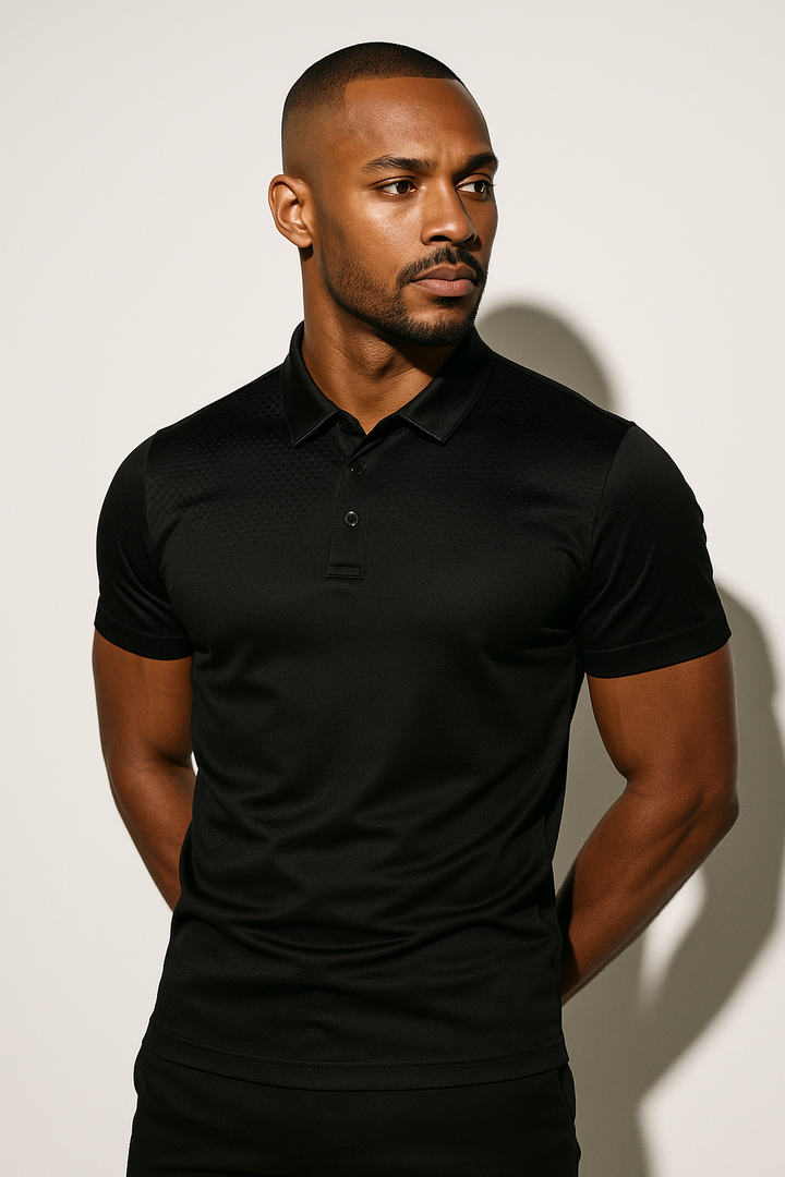 Men's Sport-Inspired Gradient Polo Shirt for Casual Wear