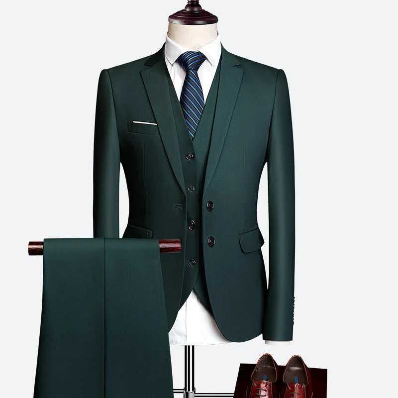 Men's 3-Piece Formal Suit Set for Special Occasions-Omni Prime Goods