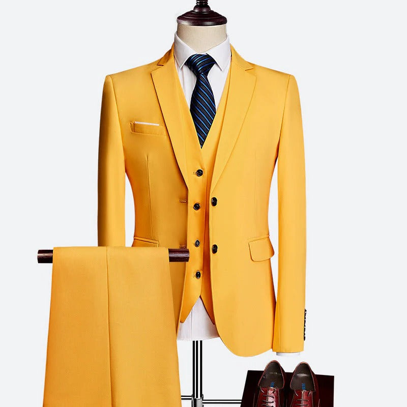 Men's 3-Piece Formal Suit Set for Special Occasions-Omni Prime Goods