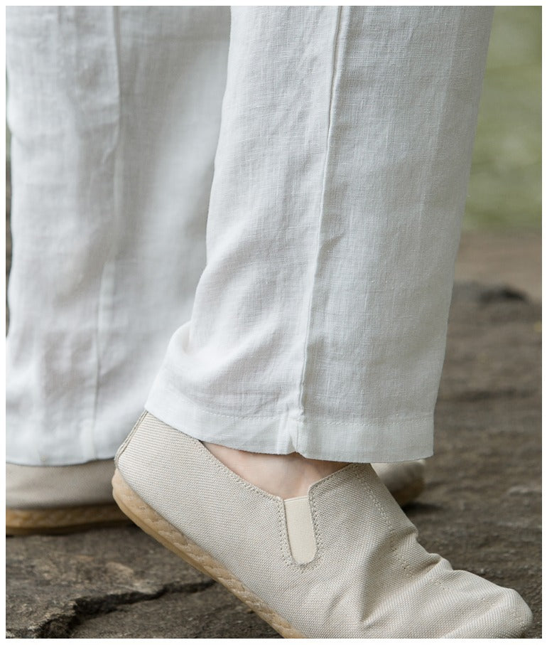 Men's Breathable Linen Pants - Loose Fit Casual Summer Trousers-Omni Prime Goods