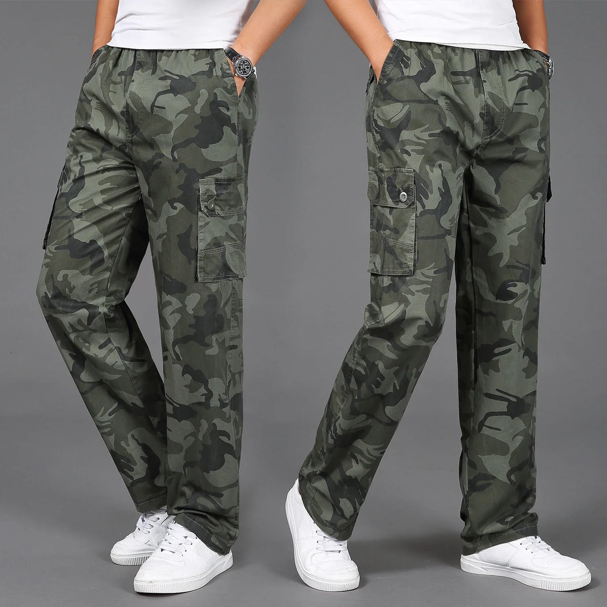 Men's Camo Cargo Pants for Outdoor Adventure-Omni Prime Goods