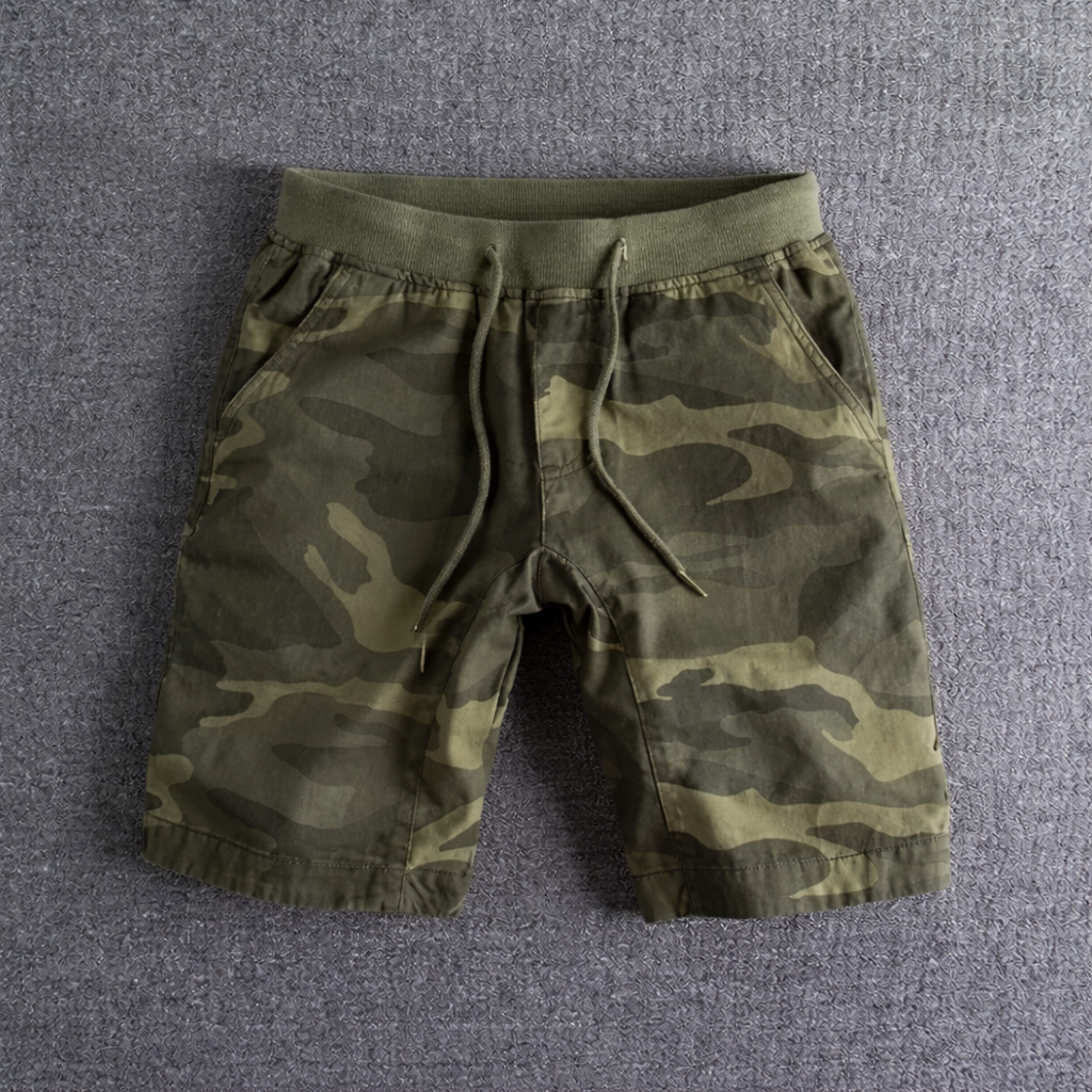Men's Camouflage Drawstring Waist Summer Shorts-Omni Prime Goods