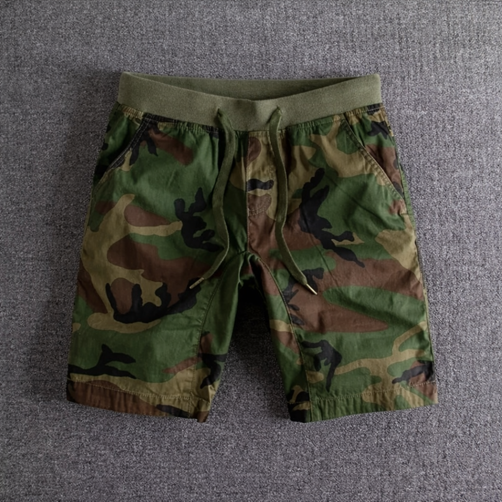 Men's Camouflage Drawstring Waist Summer Shorts-Omni Prime Goods