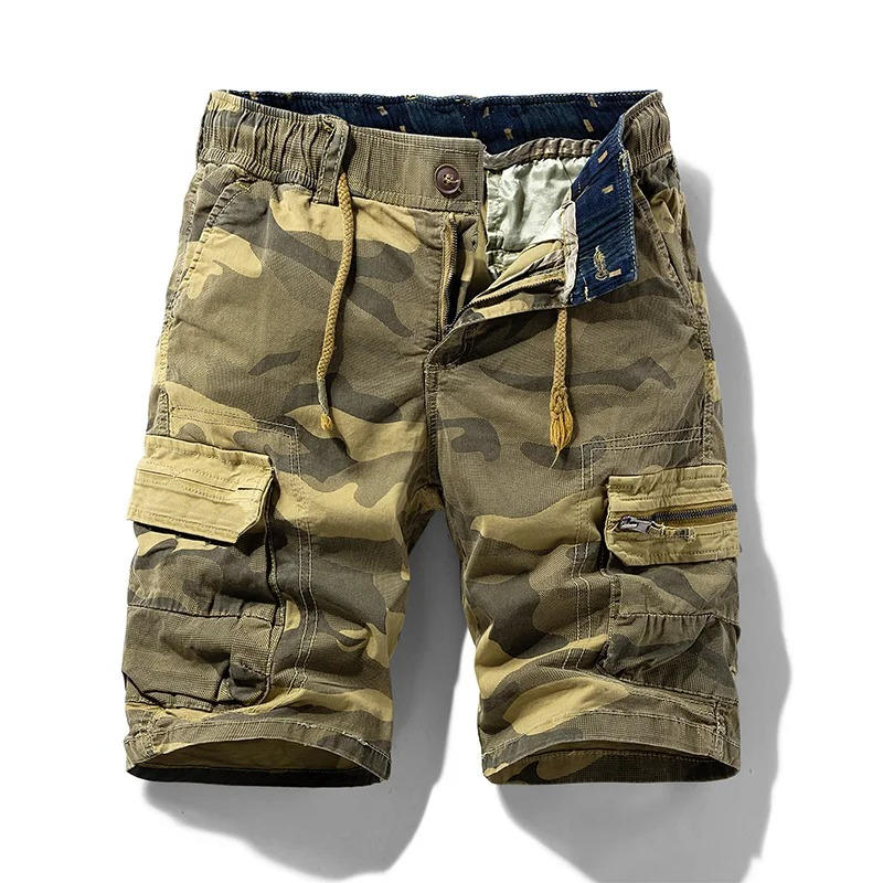 Men's Camouflage Utility Cargo Shorts-Omni Prime Goods