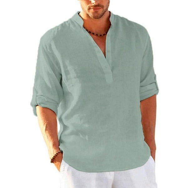 Men's Casual Long Sleeve Shirt-Omni Prime Goods