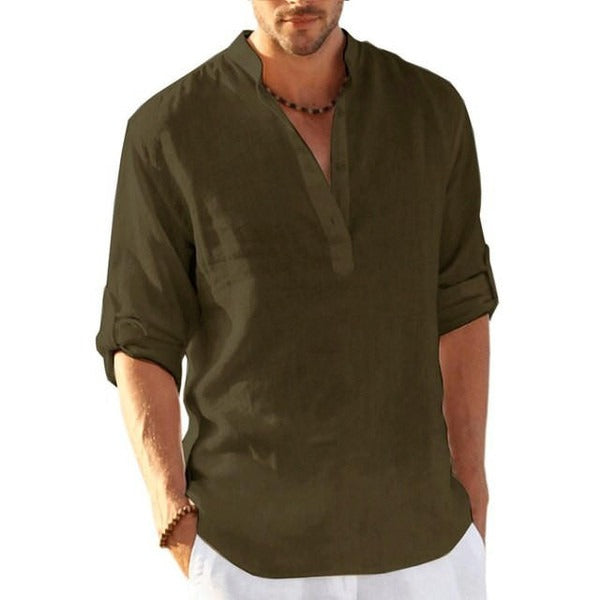 Men's Casual Long Sleeve Shirt-Omni Prime Goods
