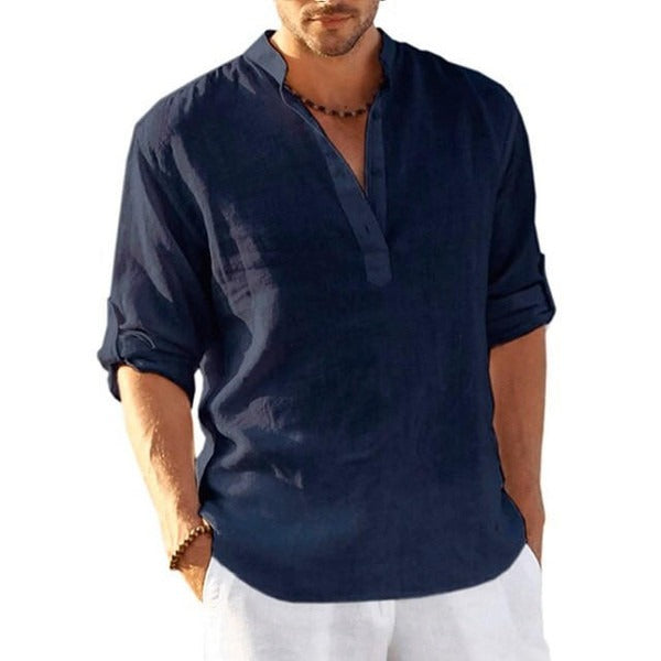 Men's Casual Long Sleeve Shirt-Omni Prime Goods