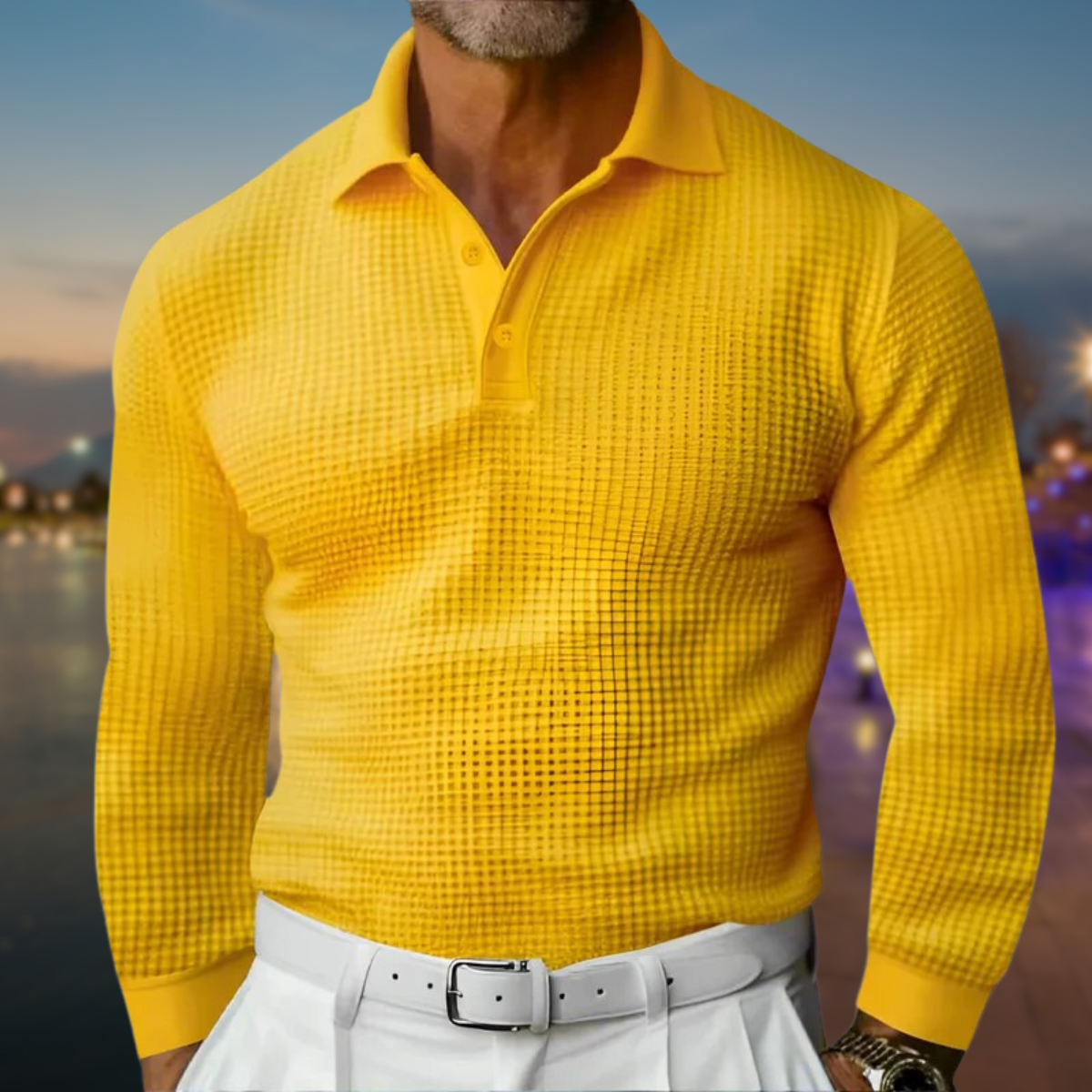 Men's Classic Casual Polo Sweater-Omni Prime Goods
