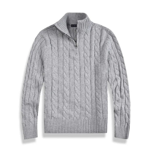 Men's Classic Half Zip Sweater | Winter Long Sleeve Knit-Omni Prime Goods