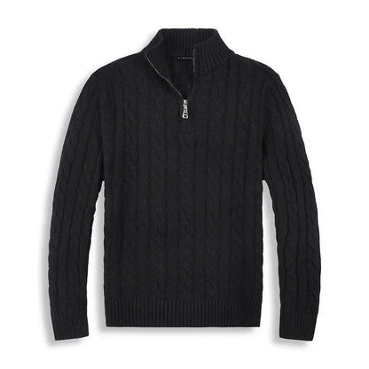 Men's Classic Half Zip Sweater | Winter Long Sleeve Knit-Omni Prime Goods