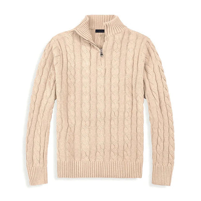Men's Classic Half Zip Sweater | Winter Long Sleeve Knit-Omni Prime Goods