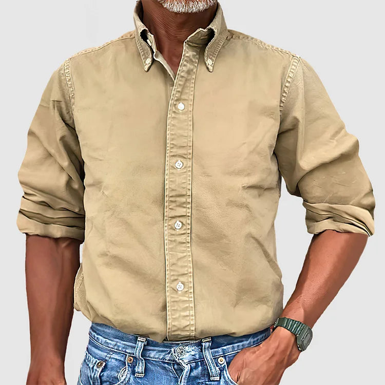 Men's Classic Long Sleeve Dress Shirt-Omni Prime Goods