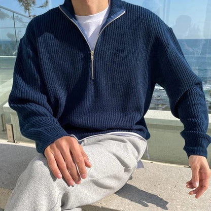 Men's Classic Zip-up Sweater | Stylish Old Money Look-Omni Prime Goods