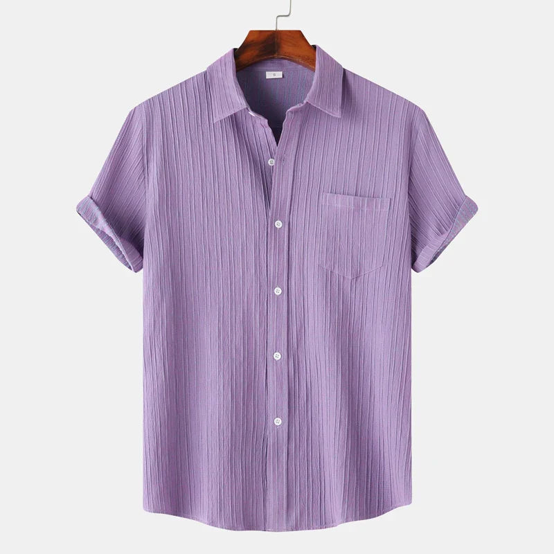 Men's Coastal Linen Button-Up Shirt-Omni Prime Goods