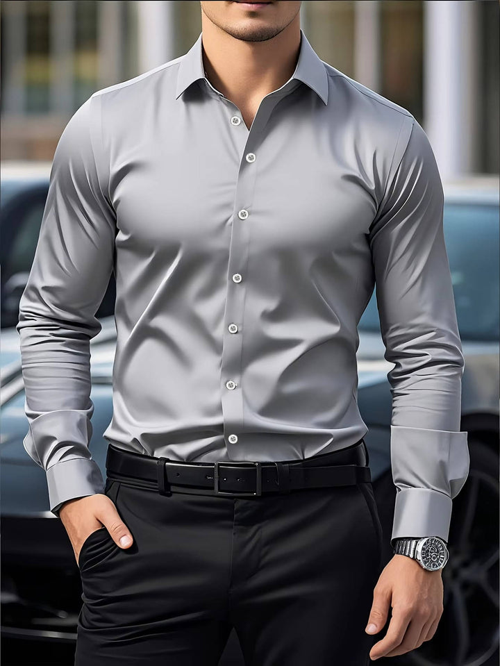 Men's Cuffed Button Down Shirt-Omni Prime Goods