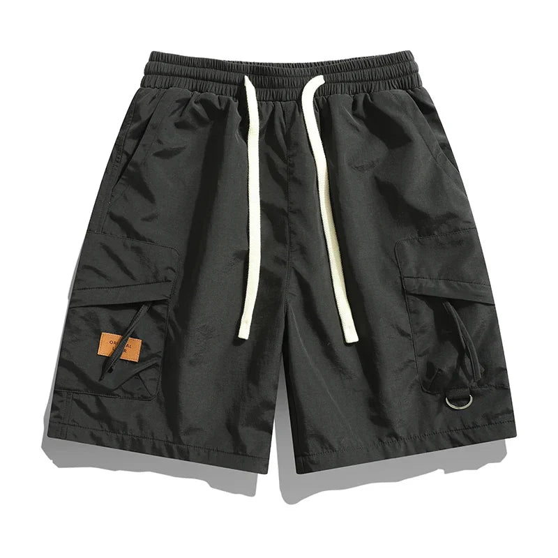 Men's Drawstring Knee Length Cargo Shorts-Omni Prime Goods