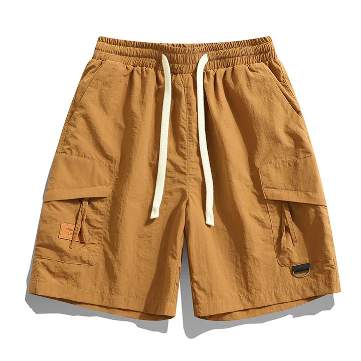 Men's Drawstring Knee Length Cargo Shorts-Omni Prime Goods