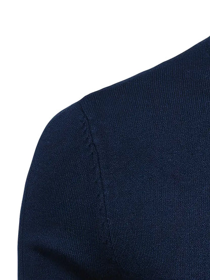 Men's Fitted Turtleneck | Smart Casual Long Sleeve Top-Omni Prime Goods