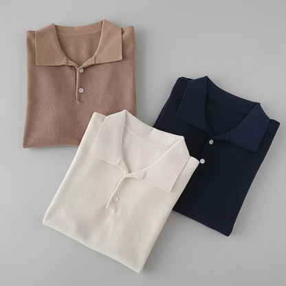 Men's Knit Polo Shirt-Omni Prime Goods