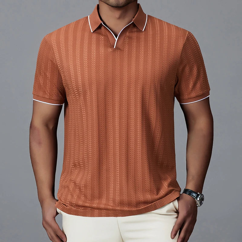 Men's Knitted Polo Shirt-Omni Prime Goods