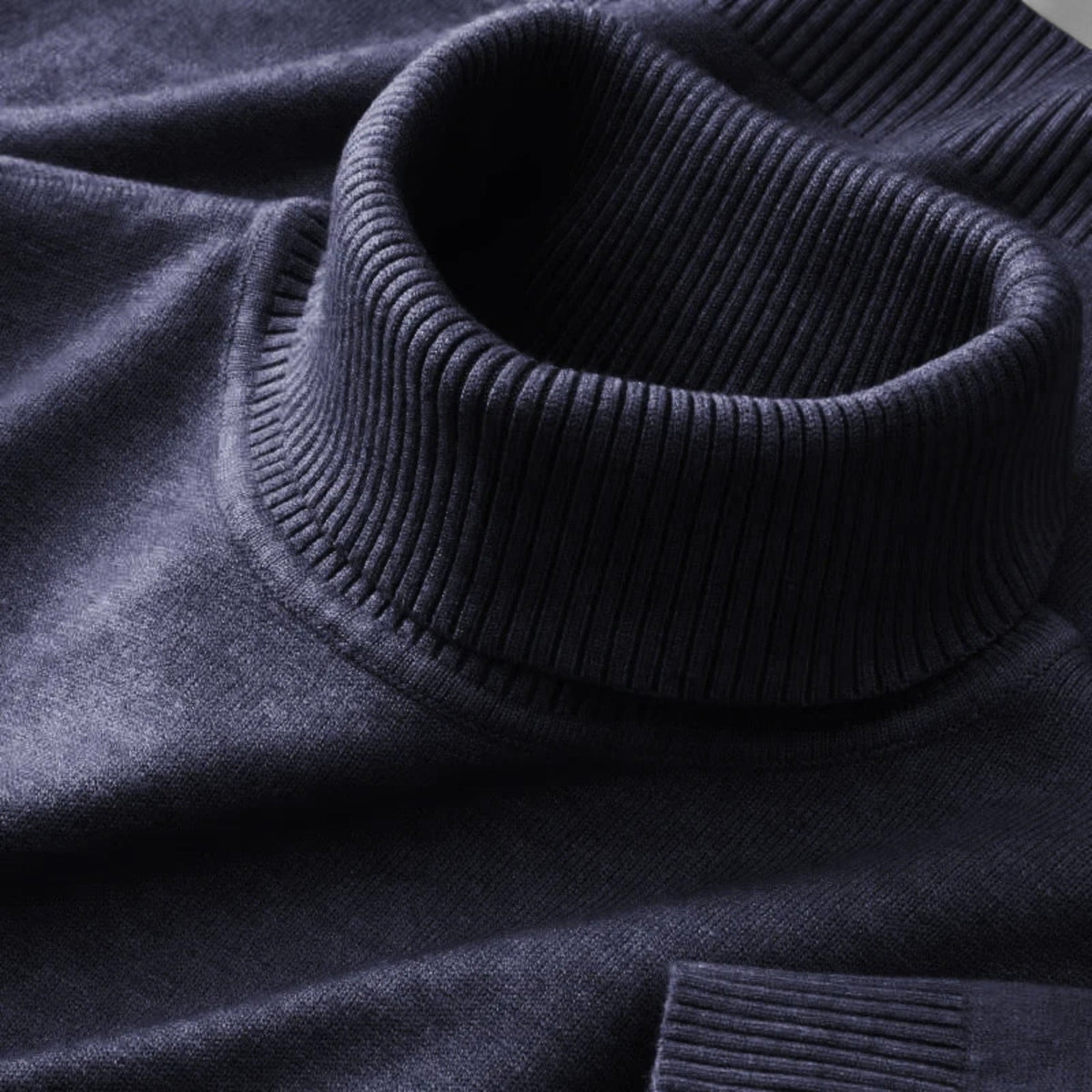Men's Knitted Turtleneck Sweater | Classic Regular Fit-Omni Prime Goods