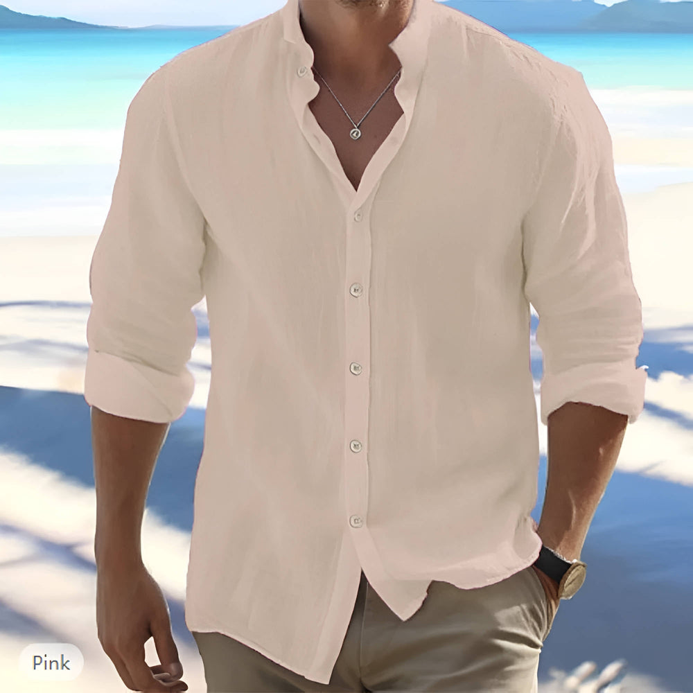 Men's Lightweight Long Sleeve Cotton Summer Shirt-Omni Prime Goods