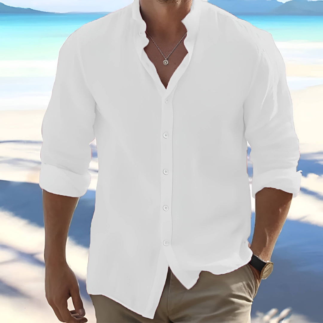 Men's Lightweight Long Sleeve Cotton Summer Shirt-Omni Prime Goods