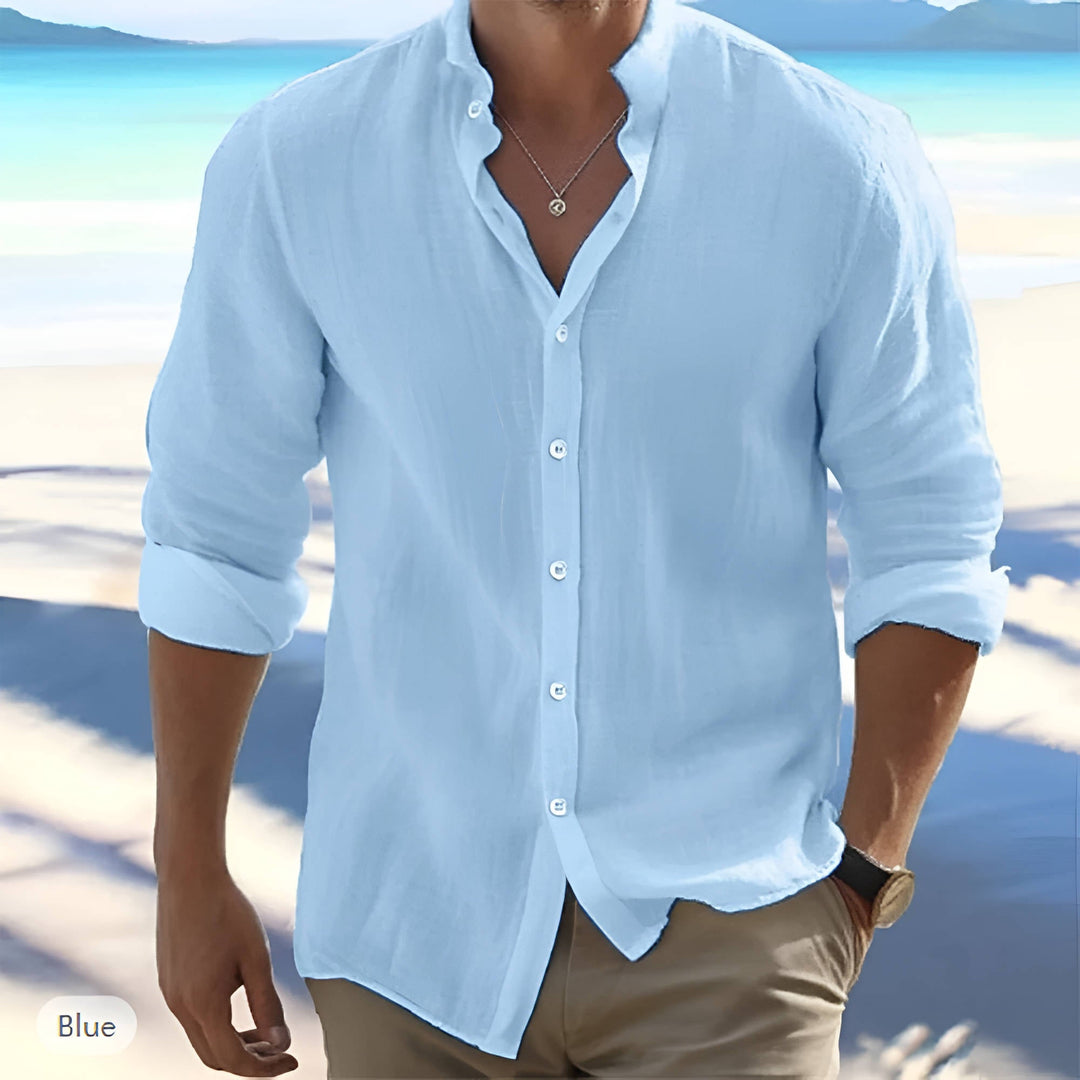 Men's Lightweight Long Sleeve Cotton Summer Shirt-Omni Prime Goods