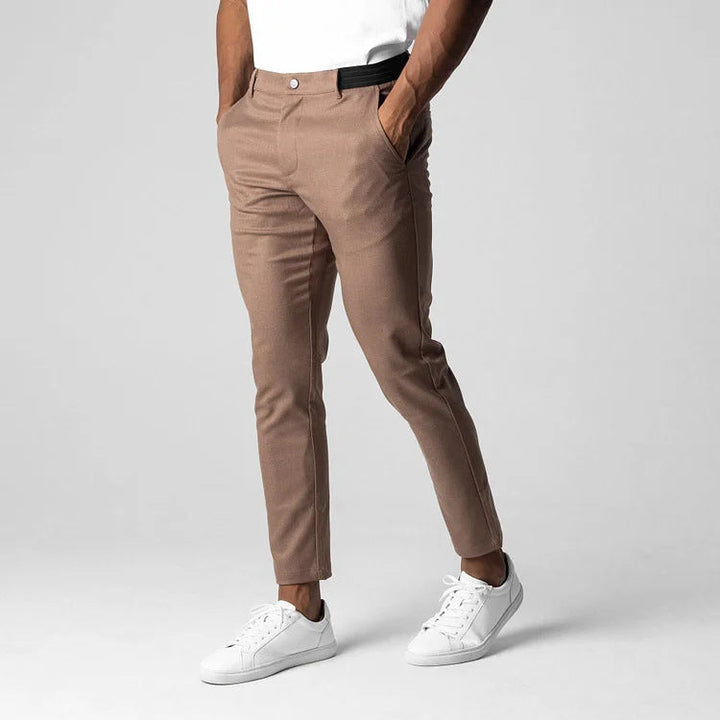 Men's Lightweight Slim Fit Dress Pants - Formal Business Trousers-Omni Prime Goods