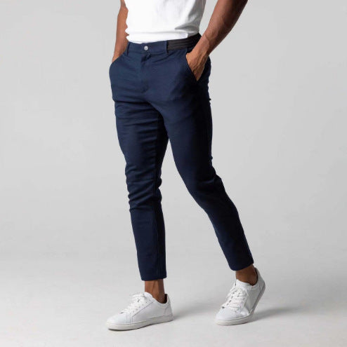 Men's Lightweight Slim Fit Dress Pants - Formal Business Trousers-Omni Prime Goods