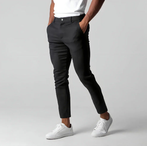 Men's Lightweight Slim Fit Dress Pants - Formal Business Trousers-Omni Prime Goods
