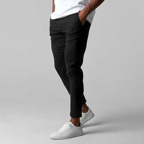 Men's Lightweight Slim Fit Dress Pants - Formal Business Trousers-Omni Prime Goods