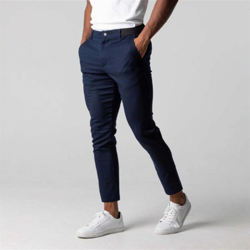 Men's Lightweight Slim Fit Dress Pants - Formal Business Trousers-Omni Prime Goods