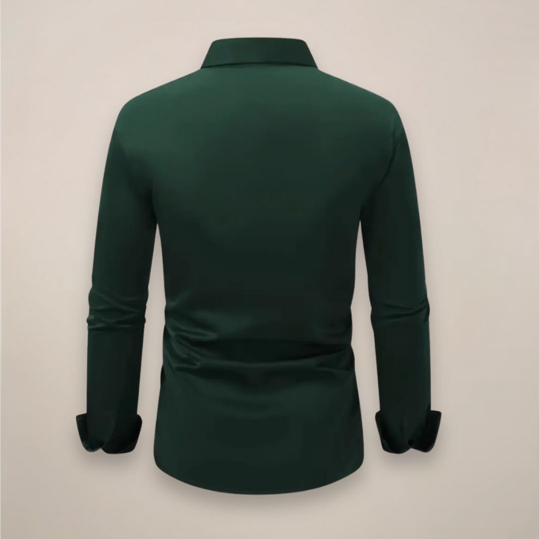 Men's Notched Collar Long-Sleeve Shirt