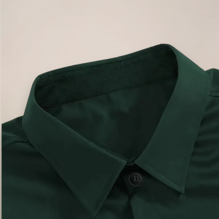 Men's Notched Collar Long-Sleeve Shirt